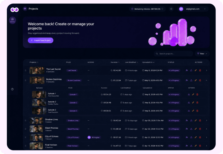 Echo9 dashboard